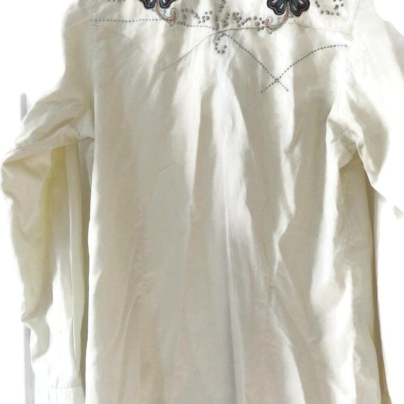 TWENTY X Western Shirt/ Fitted/Embroidery/ Metal Studs/ Wrangler/ LARGE - Picture 5 of 11